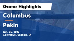 Columbus  vs Pekin  Game Highlights - Jan. 25, 2022