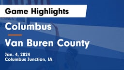 Columbus  vs Van Buren County  Game Highlights - Jan. 4, 2024