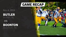 Recap: Butler  vs. Boonton  2016