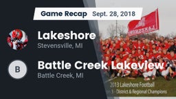 Recap: Lakeshore  vs. Battle Creek Lakeview  2018