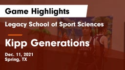 Legacy School of Sport Sciences vs Kipp Generations Game Highlights - Dec. 11, 2021