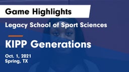 Legacy School of Sport Sciences vs KIPP Generations Game Highlights - Oct. 1, 2021