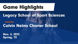 Legacy School of Sport Sciences vs Calvin Nelms Charter School Game Highlights - Nov. 4, 2023