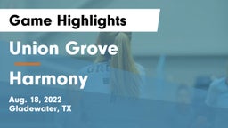 Union Grove  vs Harmony Game Highlights - Aug. 18, 2022
