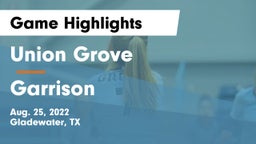 Union Grove  vs Garrison  Game Highlights - Aug. 25, 2022