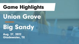 Union Grove  vs Big Sandy  Game Highlights - Aug. 27, 2022