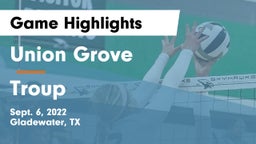 Union Grove  vs Troup  Game Highlights - Sept. 6, 2022