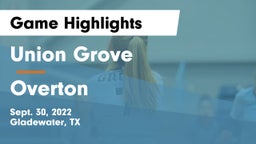 Union Grove  vs Overton Game Highlights - Sept. 30, 2022