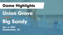 Union Grove  vs Big Sandy  Game Highlights - Oct. 4, 2022