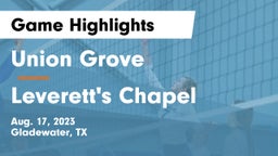Union Grove  vs Leverett's Chapel  Game Highlights - Aug. 17, 2023