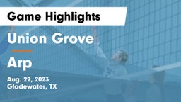 Union Grove  vs Arp Game Highlights - Aug. 22, 2023