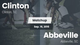 Matchup: Clinton  vs. Abbeville  2016