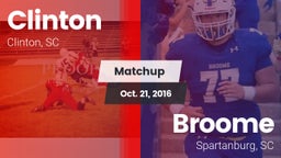 Matchup: Clinton  vs. Broome  2016