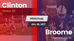 Matchup: Clinton  vs. Broome  2017