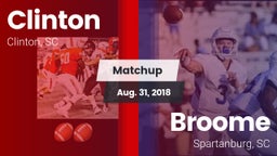 Matchup: Clinton  vs. Broome  2018