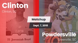 Matchup: Clinton  vs. Powdersville  2018