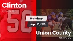 Matchup: Clinton  vs. Union County  2018
