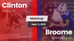 Matchup: Clinton  vs. Broome  2019