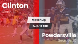 Matchup: Clinton  vs. Powdersville  2019