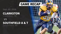 Recap: Clarkston  vs. Southfield A & T 2016