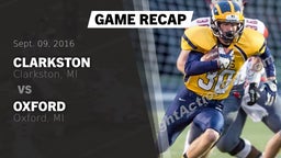 Recap: Clarkston  vs. Oxford  2016