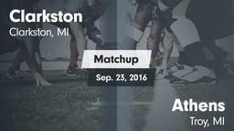 Matchup: Clarkston High vs. Athens  2016