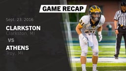 Recap: Clarkston  vs. Athens  2016