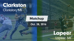Matchup: Clarkston High vs. Lapeer   2016