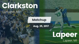 Matchup: Clarkston High vs. Lapeer   2017