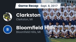 Recap: Clarkston  vs. Bloomfield Hills  2017