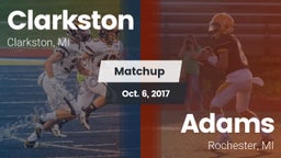 Matchup: Clarkston High vs. Adams  2017