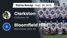 Recap: Clarkston  vs. Bloomfield Hills  2018