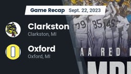 Recap: Clarkston  vs. Oxford  2023