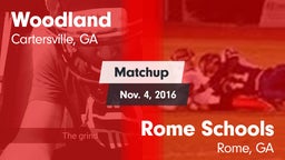 Matchup: Woodland  vs. Rome  Schools 2016