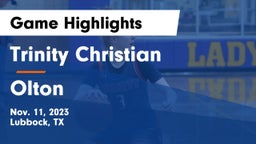 Trinity Christian  vs Olton  Game Highlights - Nov. 11, 2023