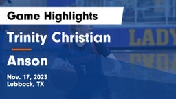 Trinity Christian  vs Anson  Game Highlights - Nov. 17, 2023
