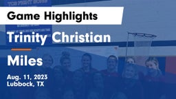 Trinity Christian  vs Miles  Game Highlights - Aug. 11, 2023