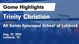 Trinity Christian  vs All Saints Episcopal School of Lubbock Game Highlights - Aug. 22, 2023