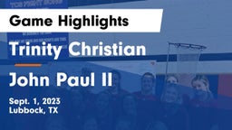 Trinity Christian  vs John Paul II  Game Highlights - Sept. 1, 2023