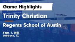 Trinity Christian  vs Regents School of Austin Game Highlights - Sept. 1, 2023