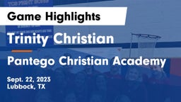 Trinity Christian  vs Pantego Christian Academy Game Highlights - Sept. 22, 2023