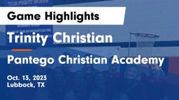 Trinity Christian  vs Pantego Christian Academy Game Highlights - Oct. 13, 2023