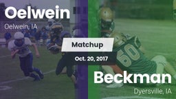 Matchup: Oelwein  vs. Beckman  2017
