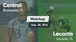 Matchup: Central  vs. Lecanto  2016