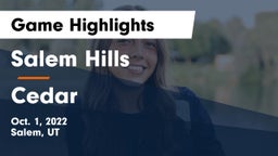 Salem Hills  vs Cedar  Game Highlights - Oct. 1, 2022