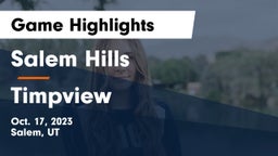 Salem Hills  vs Timpview  Game Highlights - Oct. 17, 2023