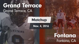 Matchup: Grand Terrace High vs. Fontana  2016