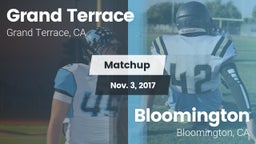 Matchup: Grand Terrace High vs. Bloomington  2017