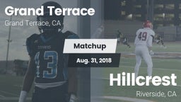 Matchup: Grand Terrace High vs. Hillcrest  2018