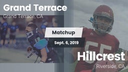 Matchup: Grand Terrace High vs. Hillcrest  2019